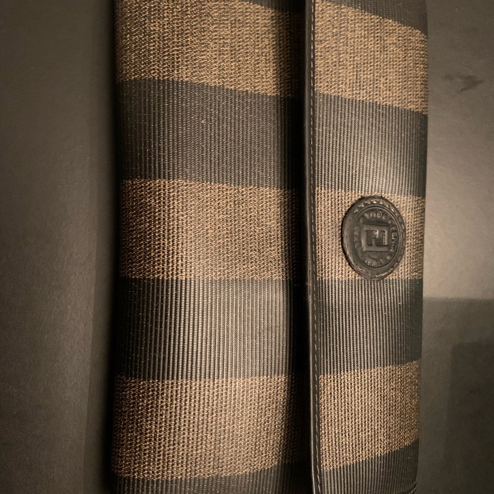 Fendi Brown/Black Pequin wallet
